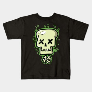 Toxic Skull Green Kids T-Shirt